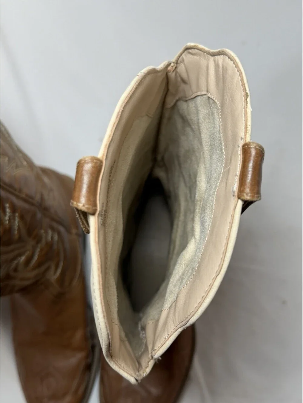 Vintage Two-Tone Western Cowboy Boots Leather, Embroidered Women’s 9.5